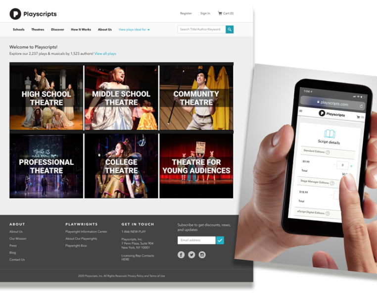 Playscripts Inc. New Desktop & Mobile UX